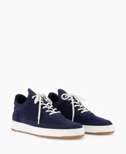 Best Sneaker Low Top Suede Donker Blauw Heren Sneakers