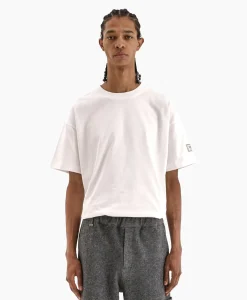 Discount Flaneur T-Shirt Korte Mouw Atelier Sleeve Emblem Wit Heren T-Shirts