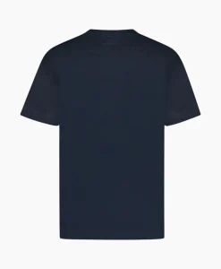Outlet Flaneur T-Shirt Korte Mouw Signature Donker Blauw Heren T-Shirts