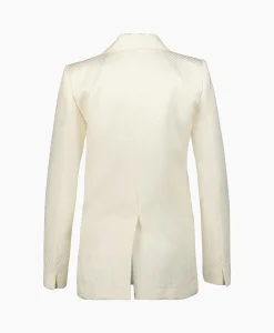 New Blazer Jacket Diagonal Structure Couture Ecru Dames Blazers