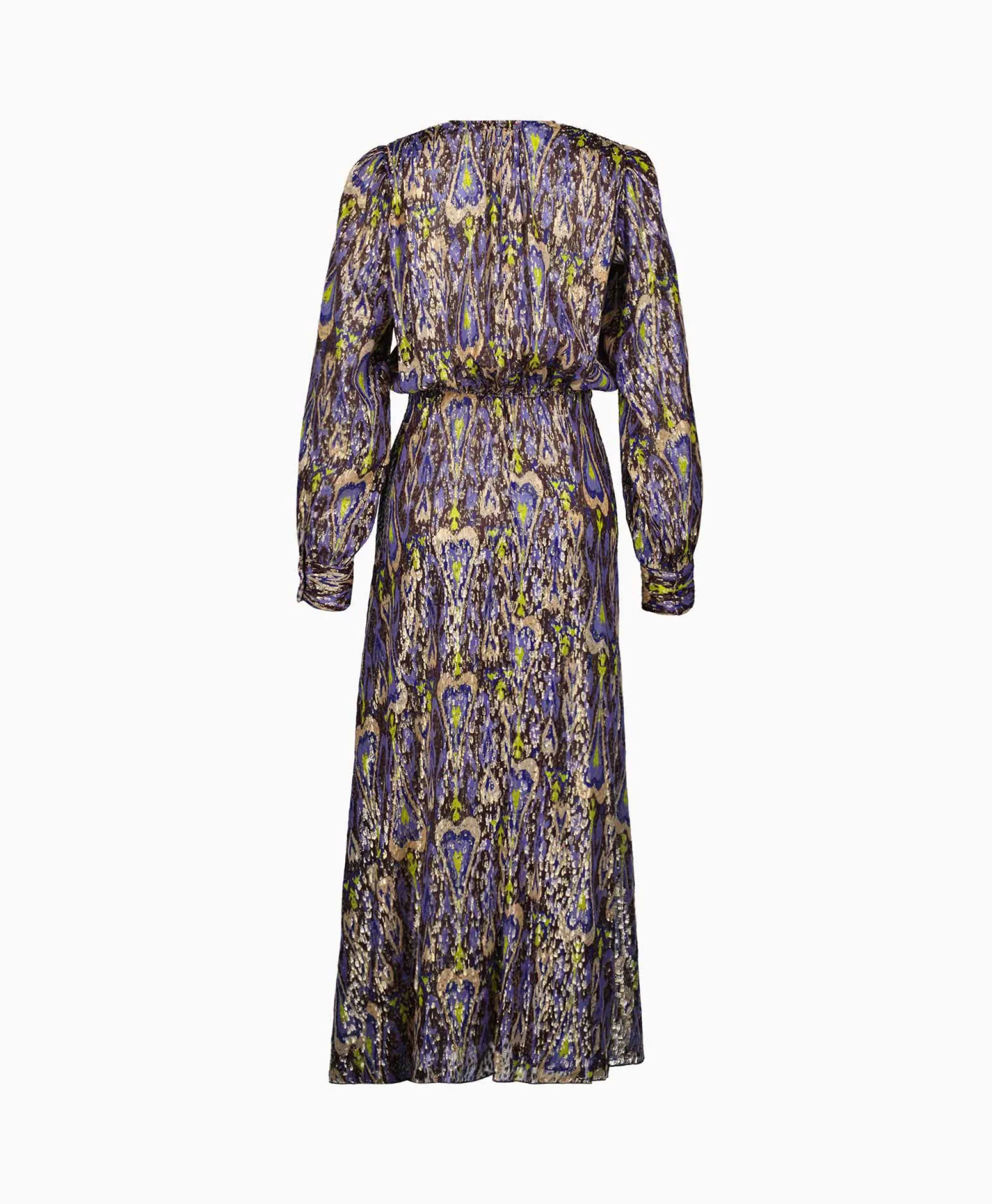 Sale Maxi Jurk Print Fil Coup Long Dress Norther Light Blauw Dames Jurken