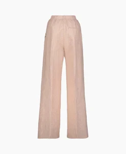 Discount Pantalon Linen Lurex Micro Herringbone Wide Leg Rose Dames Broeken