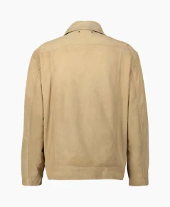 Discount Jack Journey M's Full Zip Coach Waxed Leather Taupe Heren Jassen