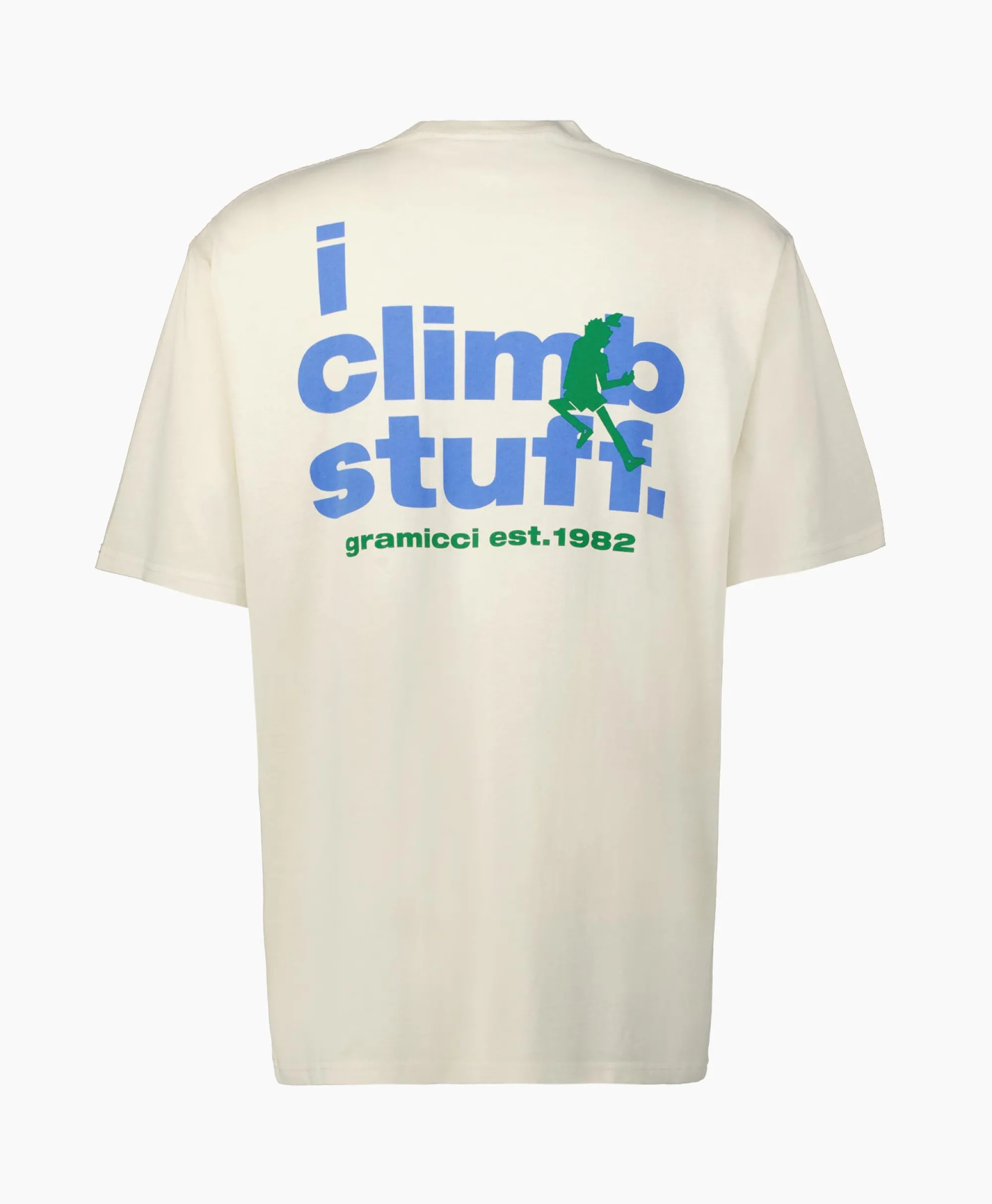 Online T-Shirt Korte Mouw Climb Stuff Beige Heren T-Shirts