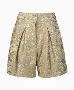 New Korte Broek All Over Pleates Licht Grijs Dames Broeken