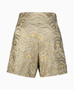 New Korte Broek All Over Pleates Licht Grijs Dames Broeken