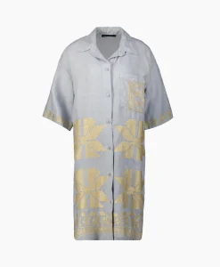 Hot Maxi Jurk Aeolis Pocket Licht Grijs Dames Bruiloftskleding