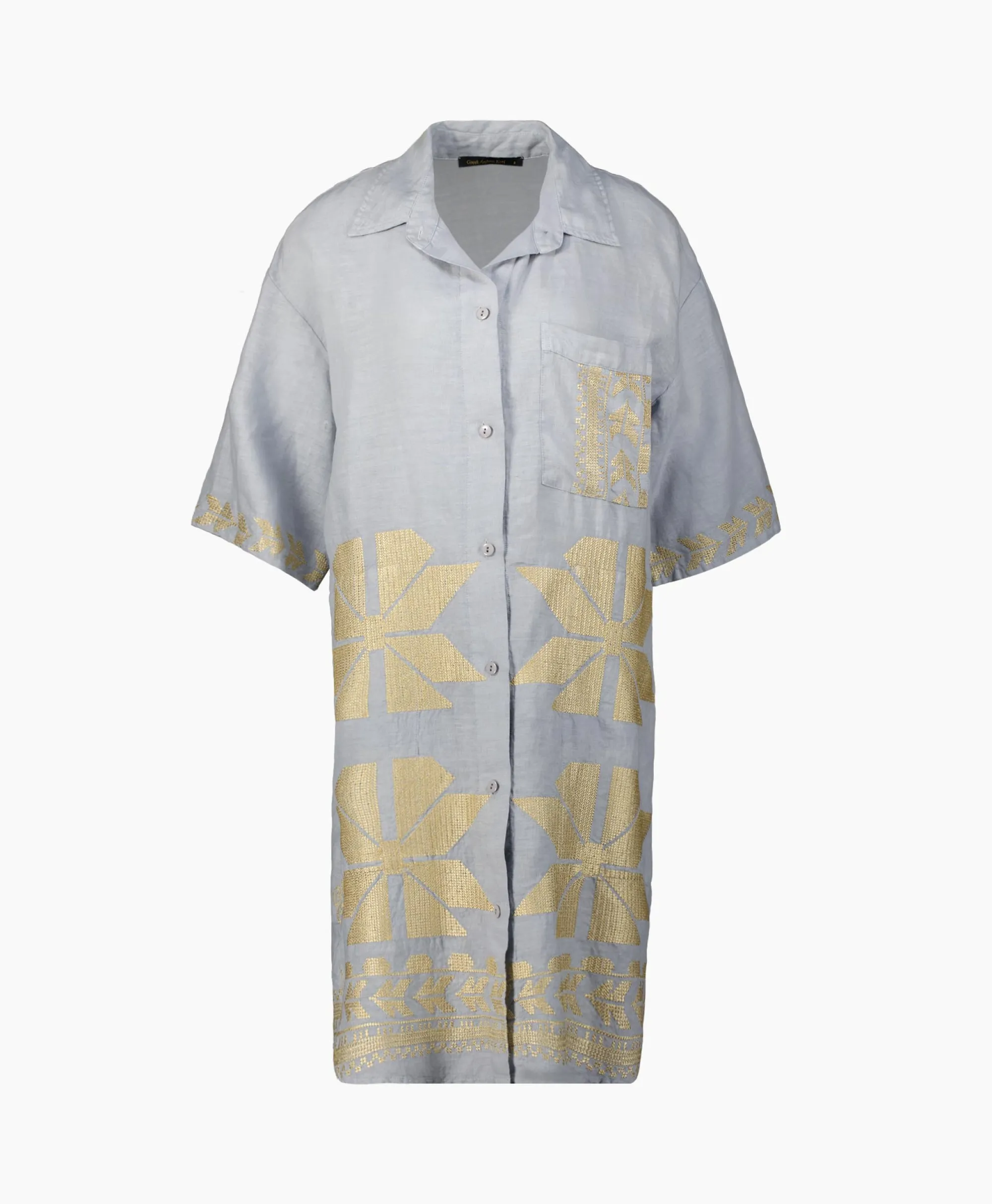 Hot Maxi Jurk Aeolis Pocket Licht Grijs Dames Bruiloftskleding