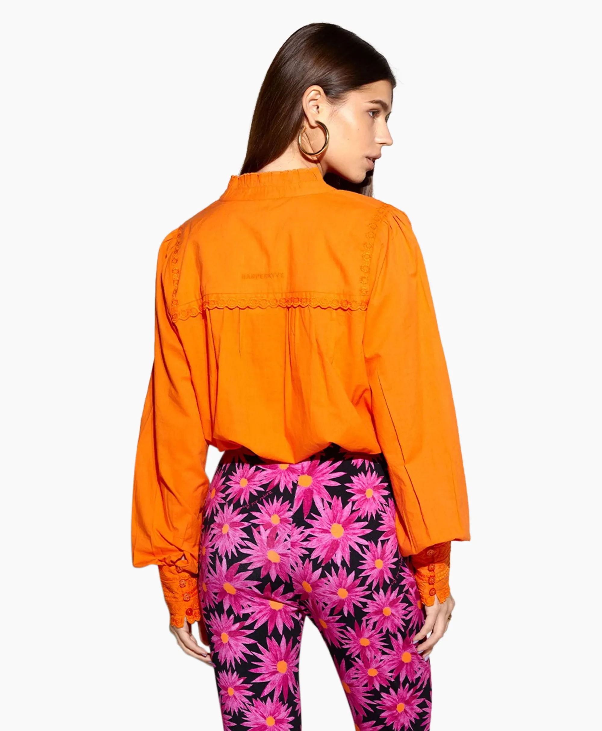 Discount Harper & Yve Blouse Yasmin-Ls Oranje Dames Blouses