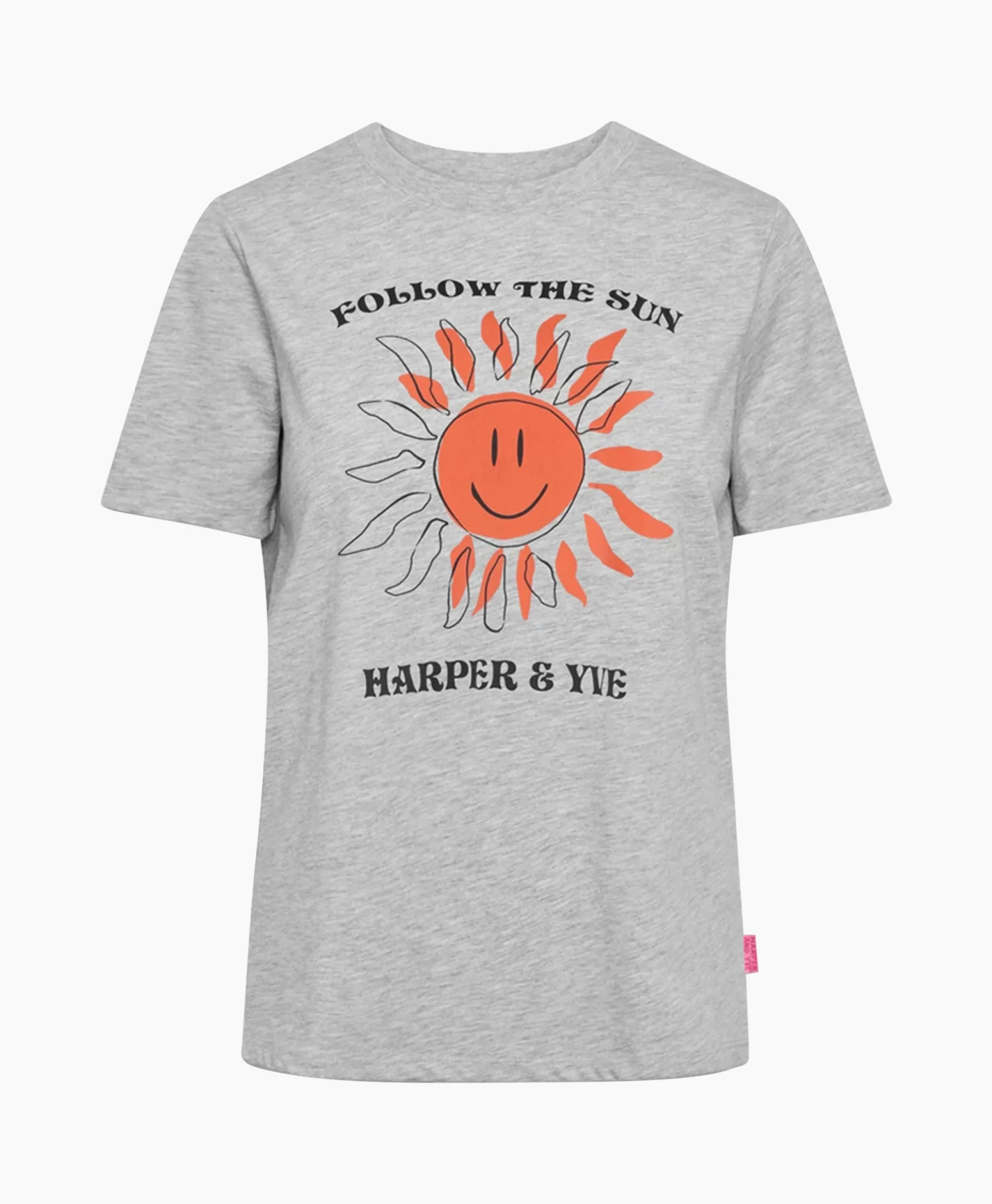Online Harper & Yve T-Shirt Korte Mouw Smiley-Ss Grijs Dames T-Shirts & Tops