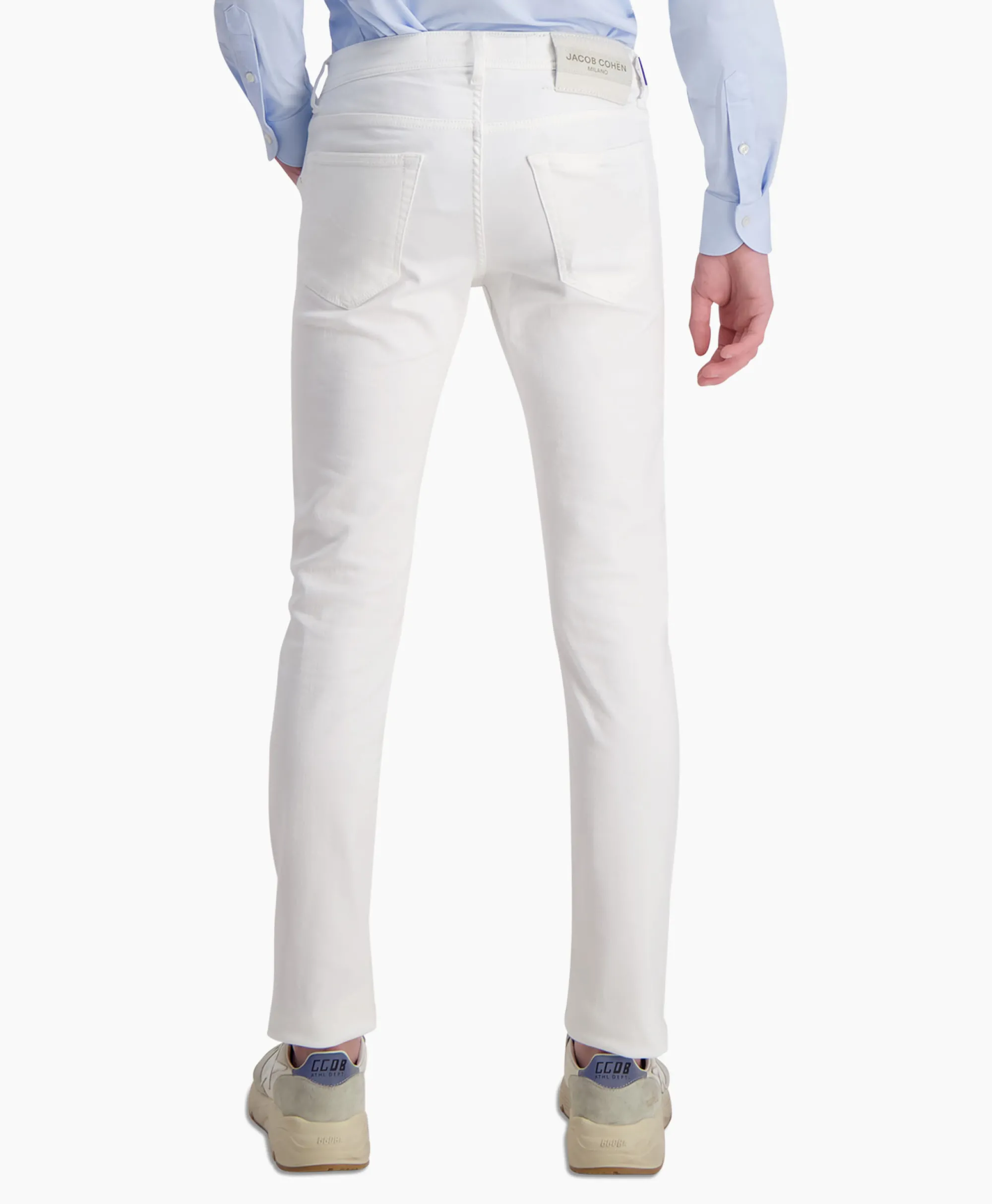 Outlet Jeans 5 Pkt Super Slim Fit Nick Wit Heren Broeken