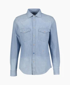 Clearance Overhemd Western Blauw Heren Overhemden