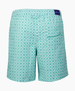 Zwembroek Circles Print Groen Heren Zwembroeken