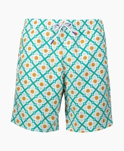 Discount Zwembroek Maiolica Print Groen Heren Zwembroeken