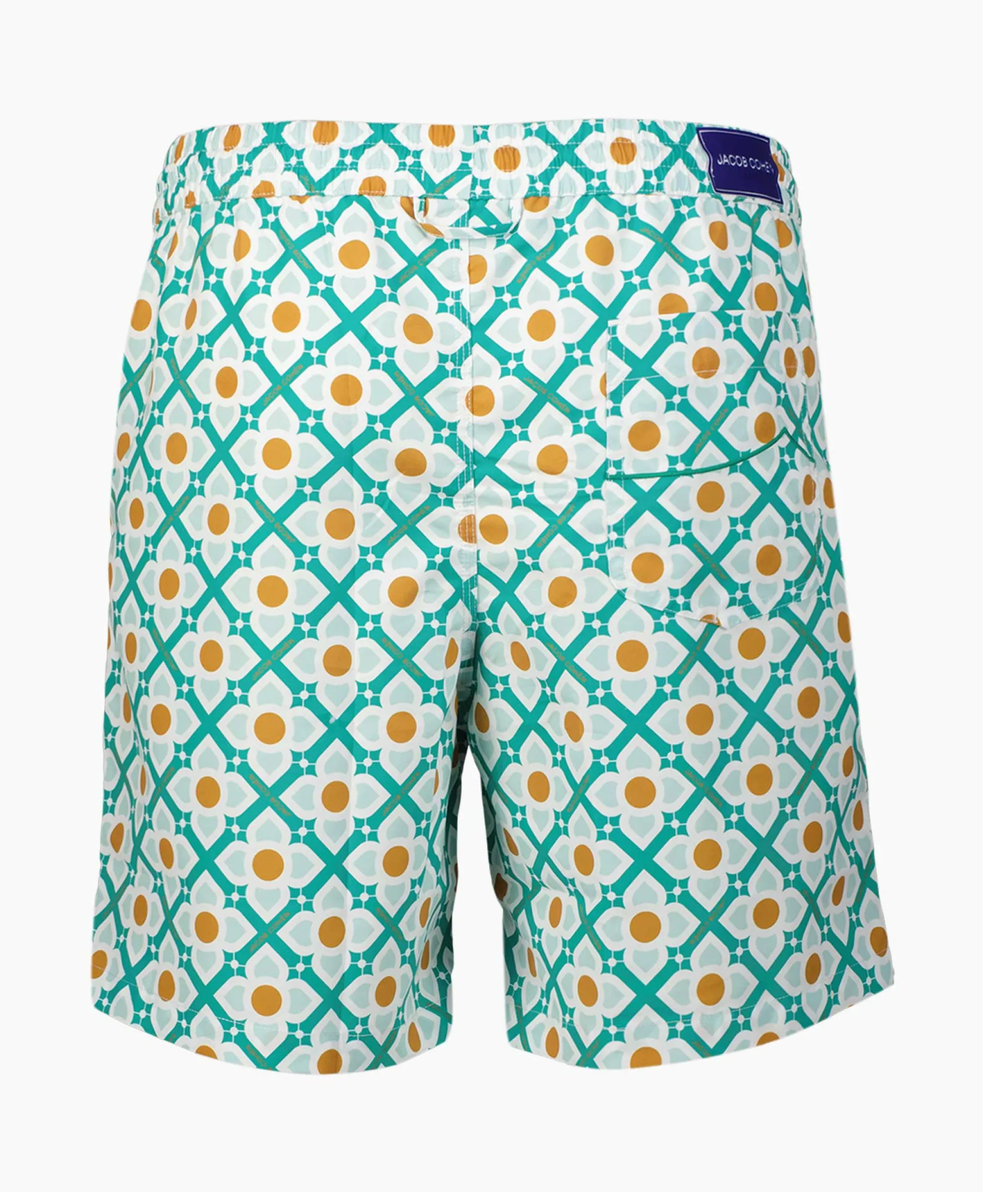 Discount Zwembroek Maiolica Print Groen Heren Zwembroeken