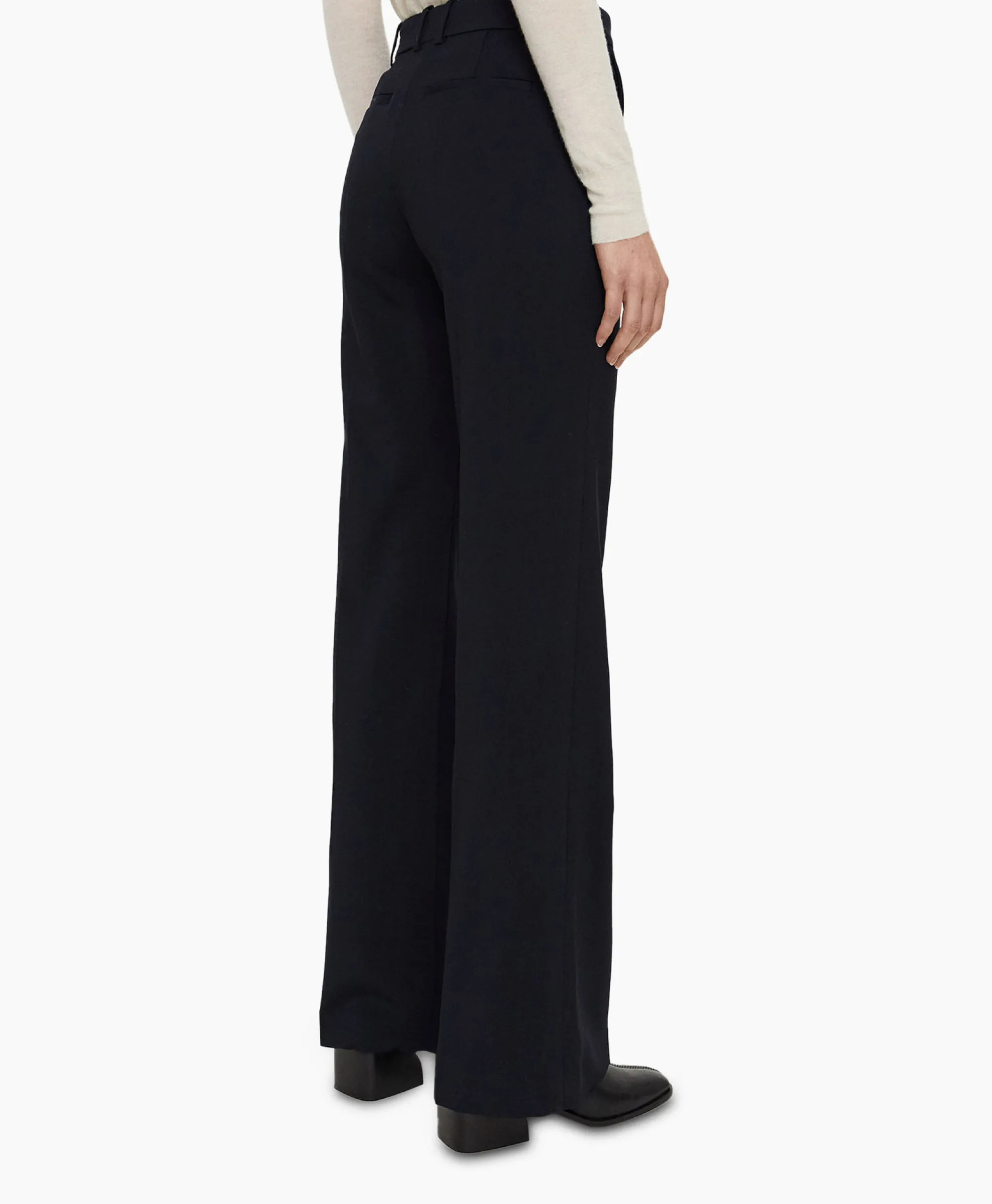 New Pantalon Morissey Tailor Wool Donker Blauw Dames Broeken