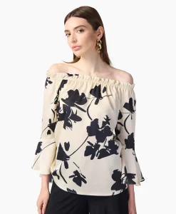 Online Blouse Print Lange Mouwen Zwart Dessin Dames Blouses