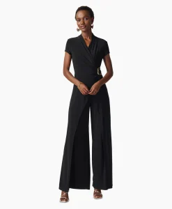 Clearance Jumpsuit Korte Mouwen Zwart Dames Jumpsuits