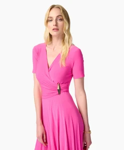 Joseph Ribkoff Maxi Jurk Korte Mouw Rose*Dames Jurken