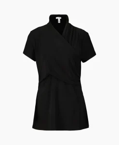 Top & T-Shirt Kraag Korte Mouwen Zwart Dames T-Shirts & Tops