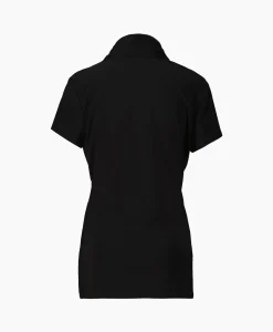 Top & T-Shirt Kraag Korte Mouwen Zwart Dames T-Shirts & Tops