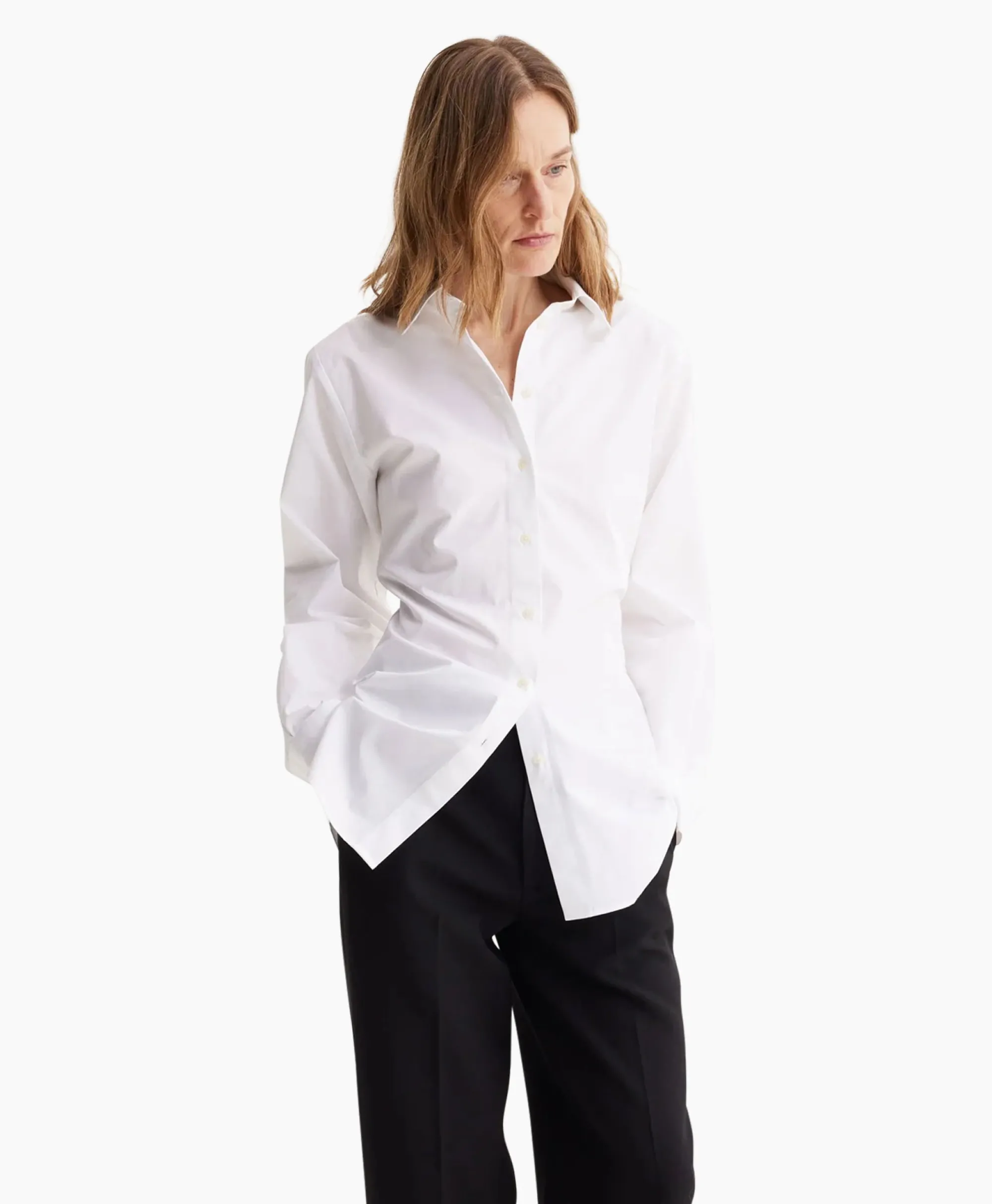 Clearance Blouse Shaped Poplin Wit Dames Blouses
