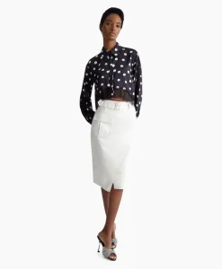 Sale Blouse Escamicia C/Dettagali In Pizzo Zwart Dames Blouses