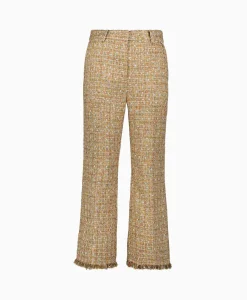 Flared Broek Pant. Sfrangiato Beige Dames Broeken