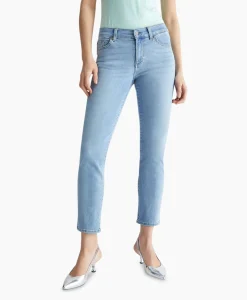 Sale Jeans Pant.Authentic Slim Ankle R.W. Blauw Dames Broeken