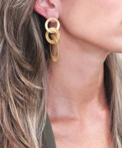 Lott. Gioielli Oorbellen Triple Round L Goud*Dames Sieraden