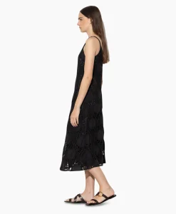 New Midi Jurk 798490/3619-0 Zwart Dessin Dames Jurken