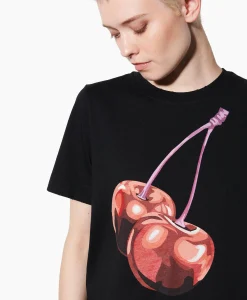 Outlet T-Shirt Korte Mouw 398104/7799-0 Zwart Dessin Dames T-Shirts & Tops