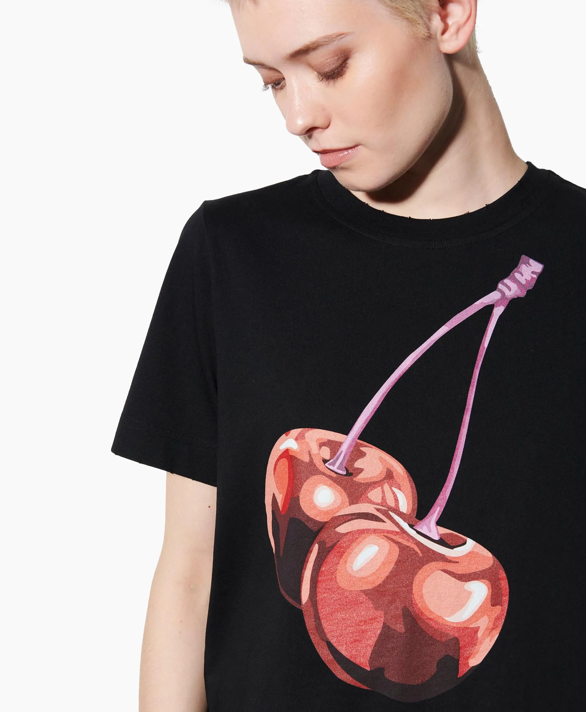 Outlet T-Shirt Korte Mouw 398104/7799-0 Zwart Dessin Dames T-Shirts & Tops