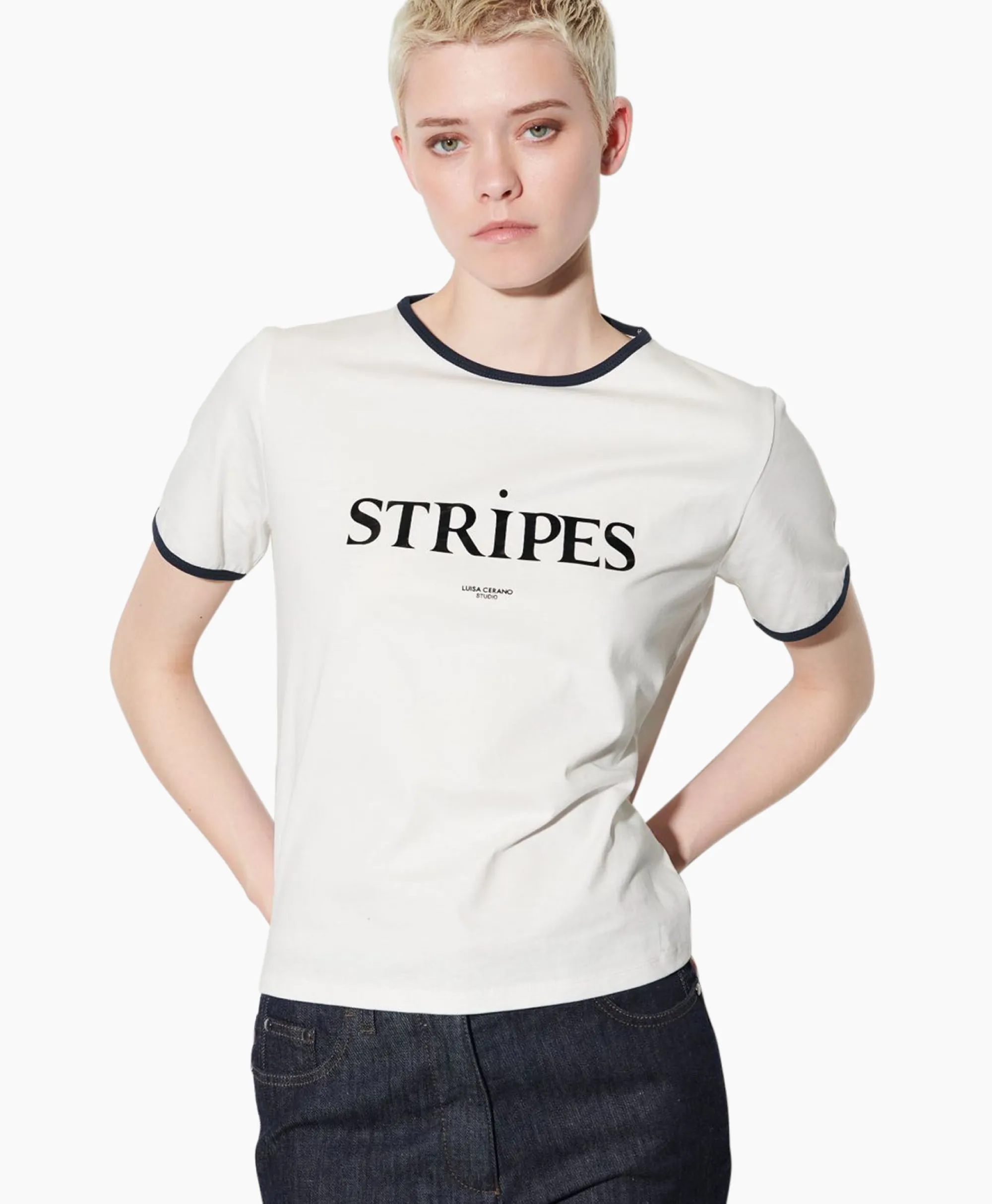 Discount T-Shirt Korte Mouw 398144/7799-0 Off White Dames T-Shirts & Tops