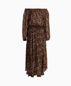 Marant Etoile Maxi Jurk Volga-Gc Oker Dames Jurken