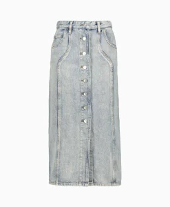 Marant Etoile Midi Rok Vandy-Ga Blauw Dames Rokken