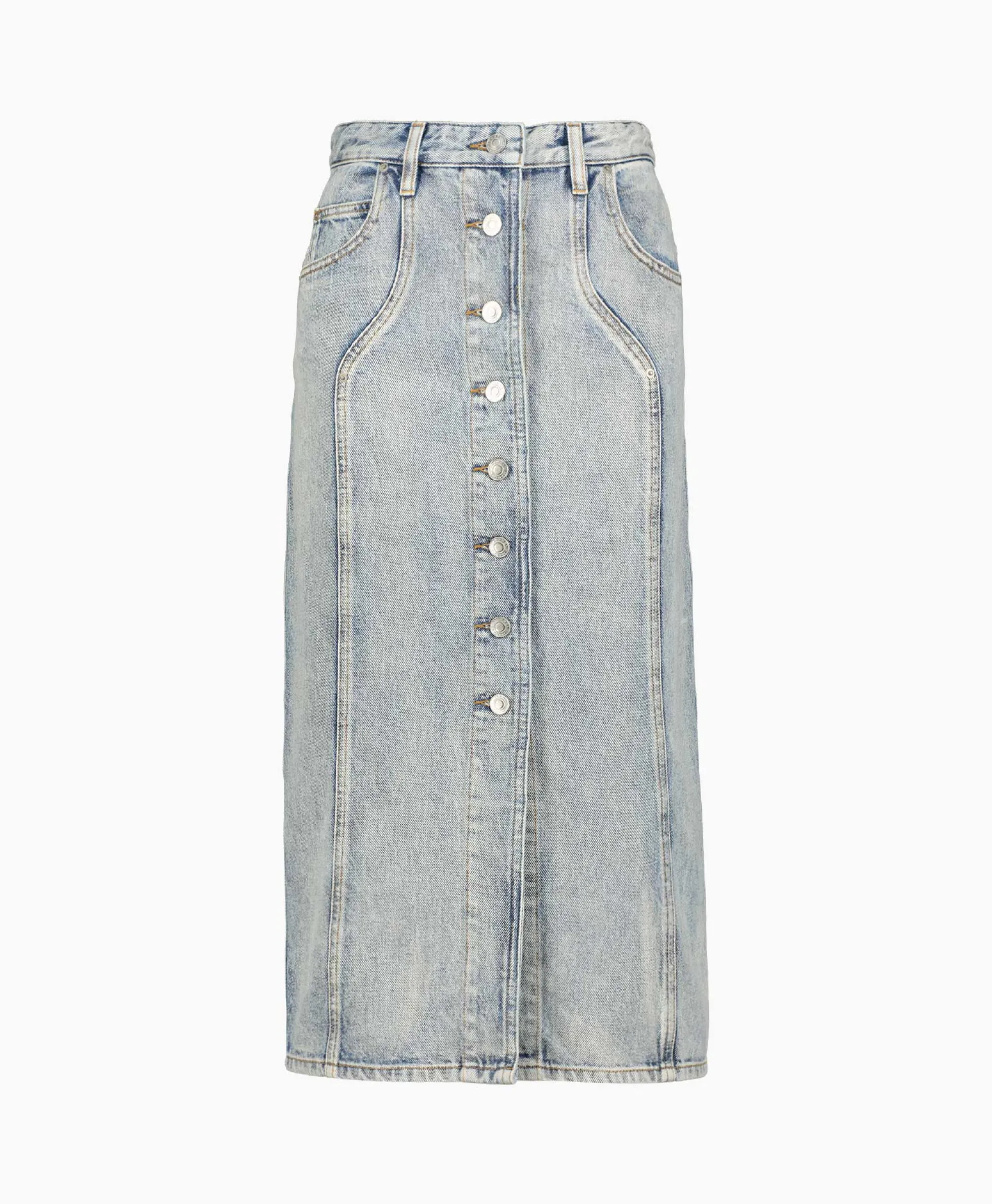 Marant Etoile Midi Rok Vandy-Ga Blauw Dames Rokken