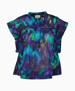 Sale Marant Etoile Top Leaza-Gb Blauw Dames T-Shirts & Tops