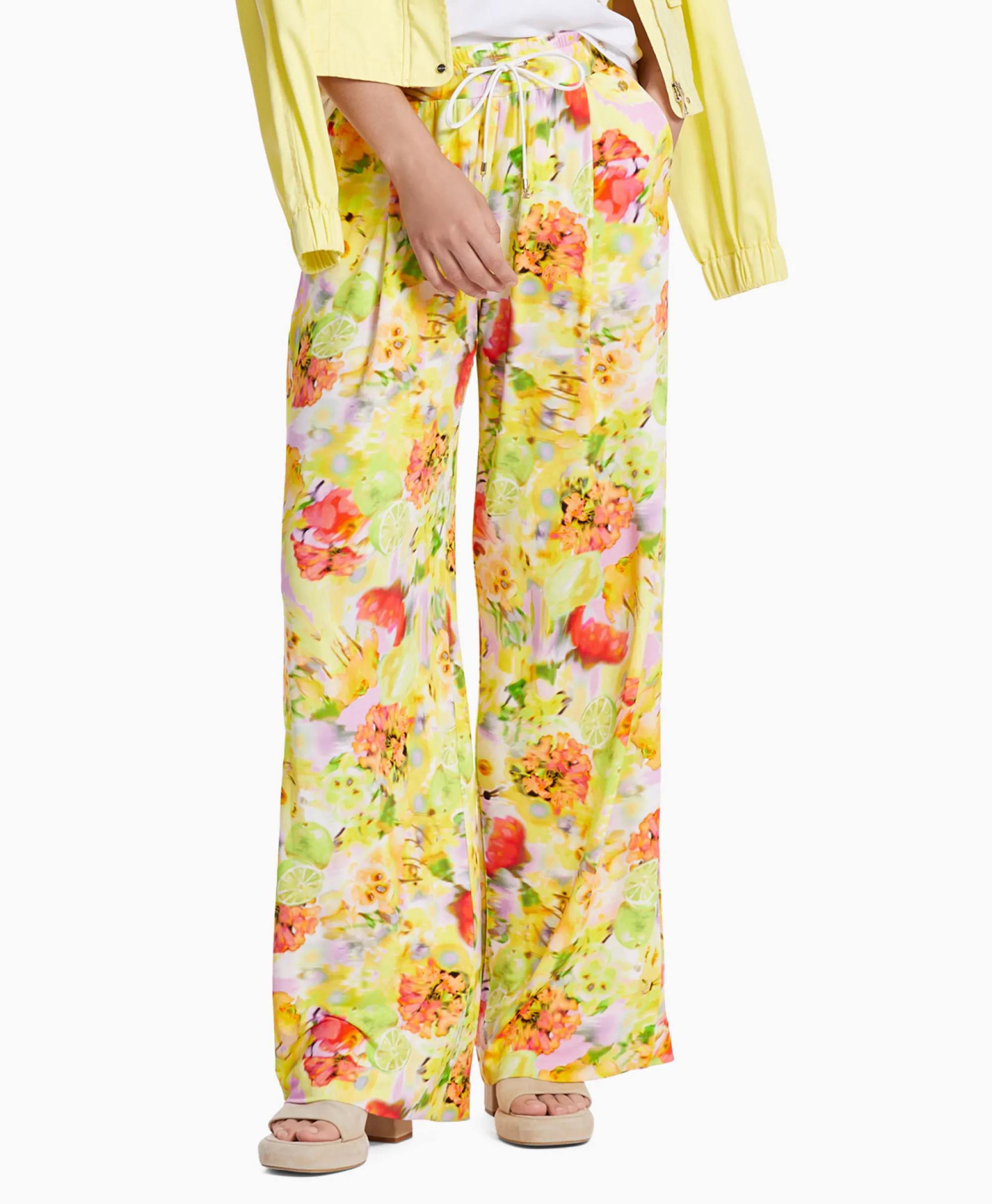 Discount Broek Wc 81.37 J22 Midden Geel Dames Broeken