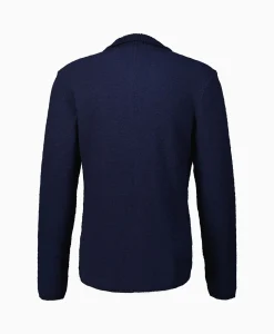 Best Jack Knit With Rib Details Blauw Heren Jassen
