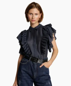 Discount Blouse Must Donker Blauw Dames Blouses