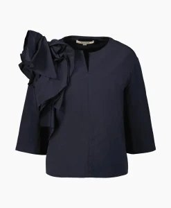 New Blouse Ange-Jztkn02 Donker Blauw Dames Blouses