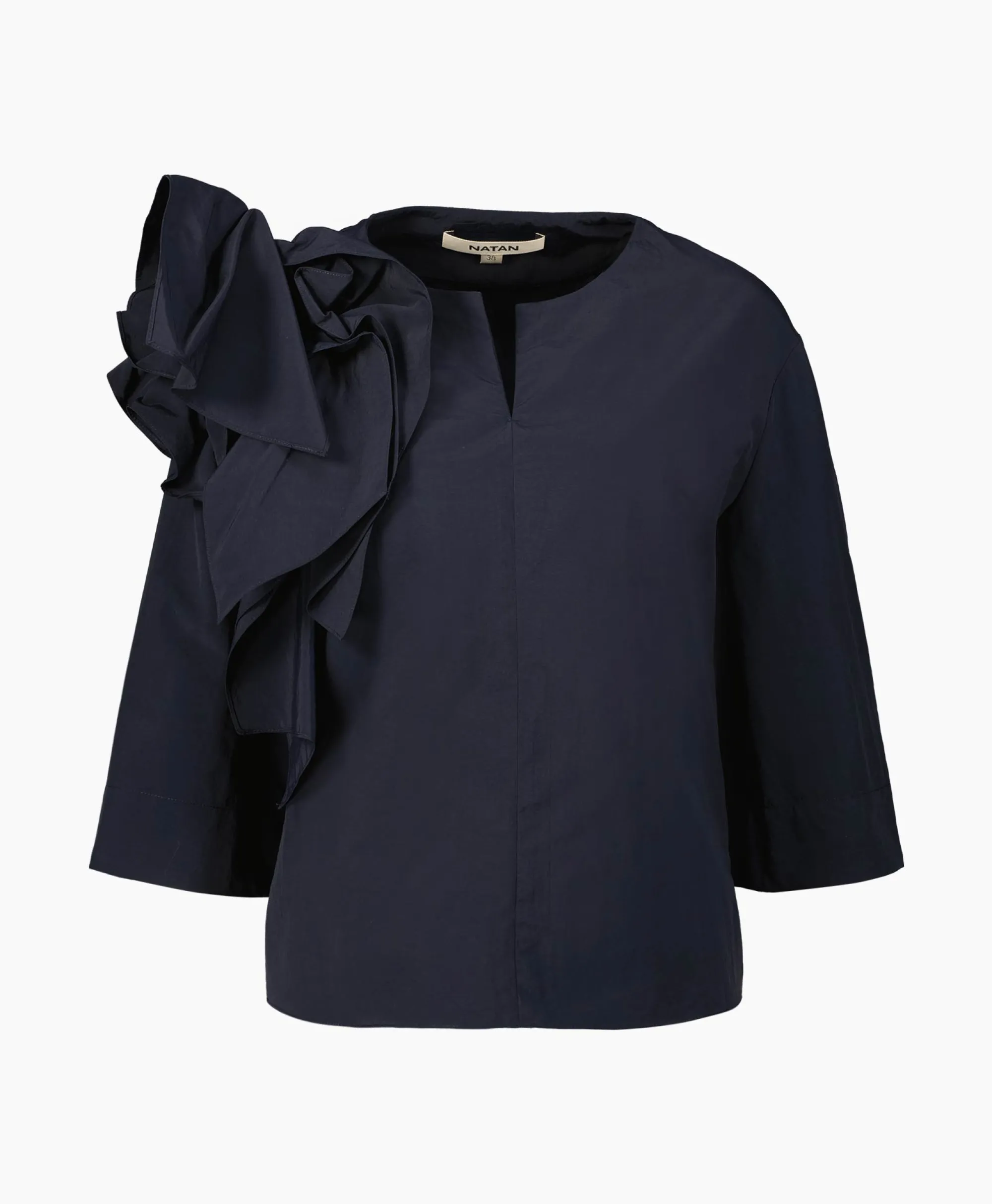 New Blouse Ange-Jztkn02 Donker Blauw Dames Blouses