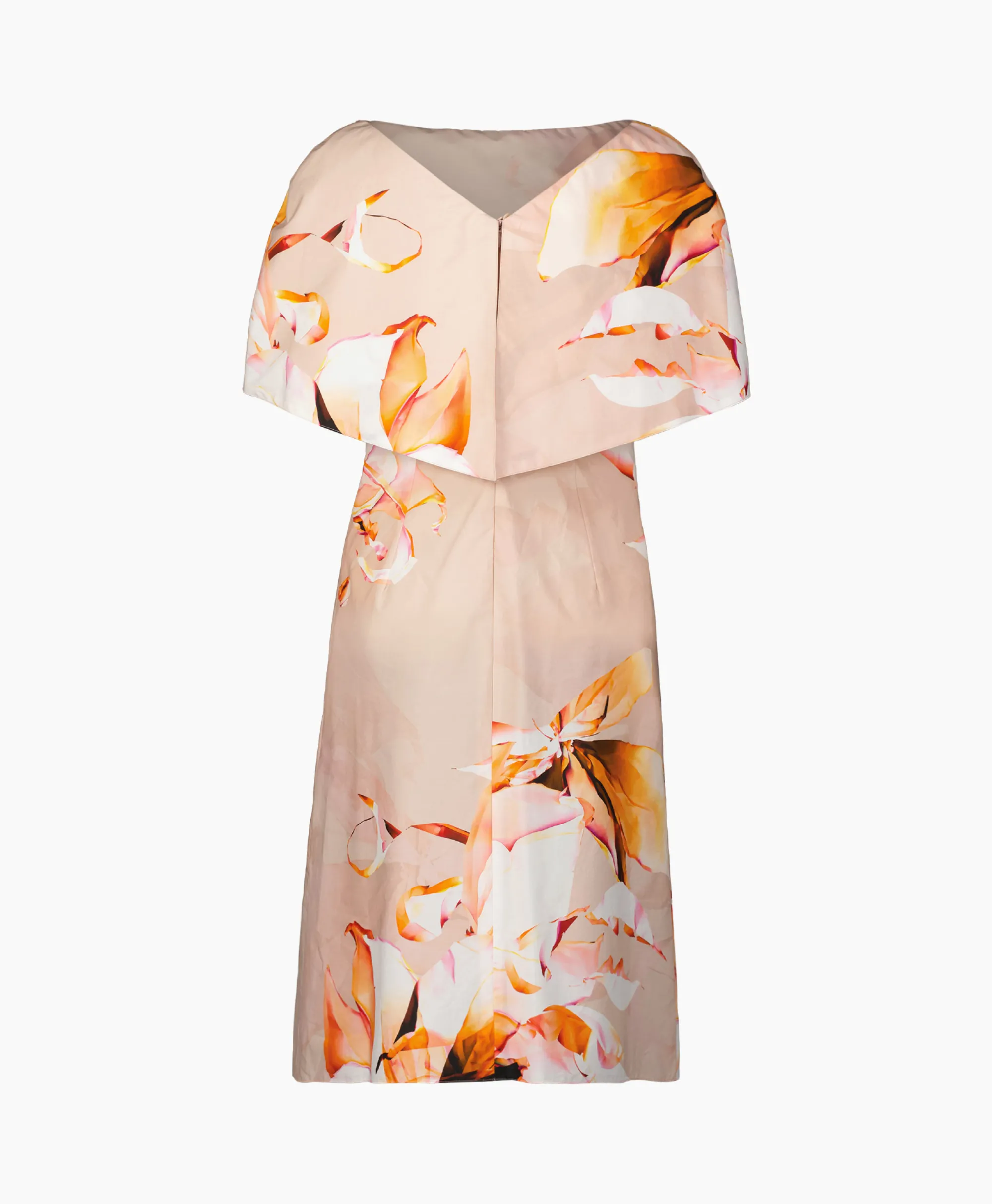 Hot Midi Jurk Angela-Ncec07 Zalm Dames Jurken