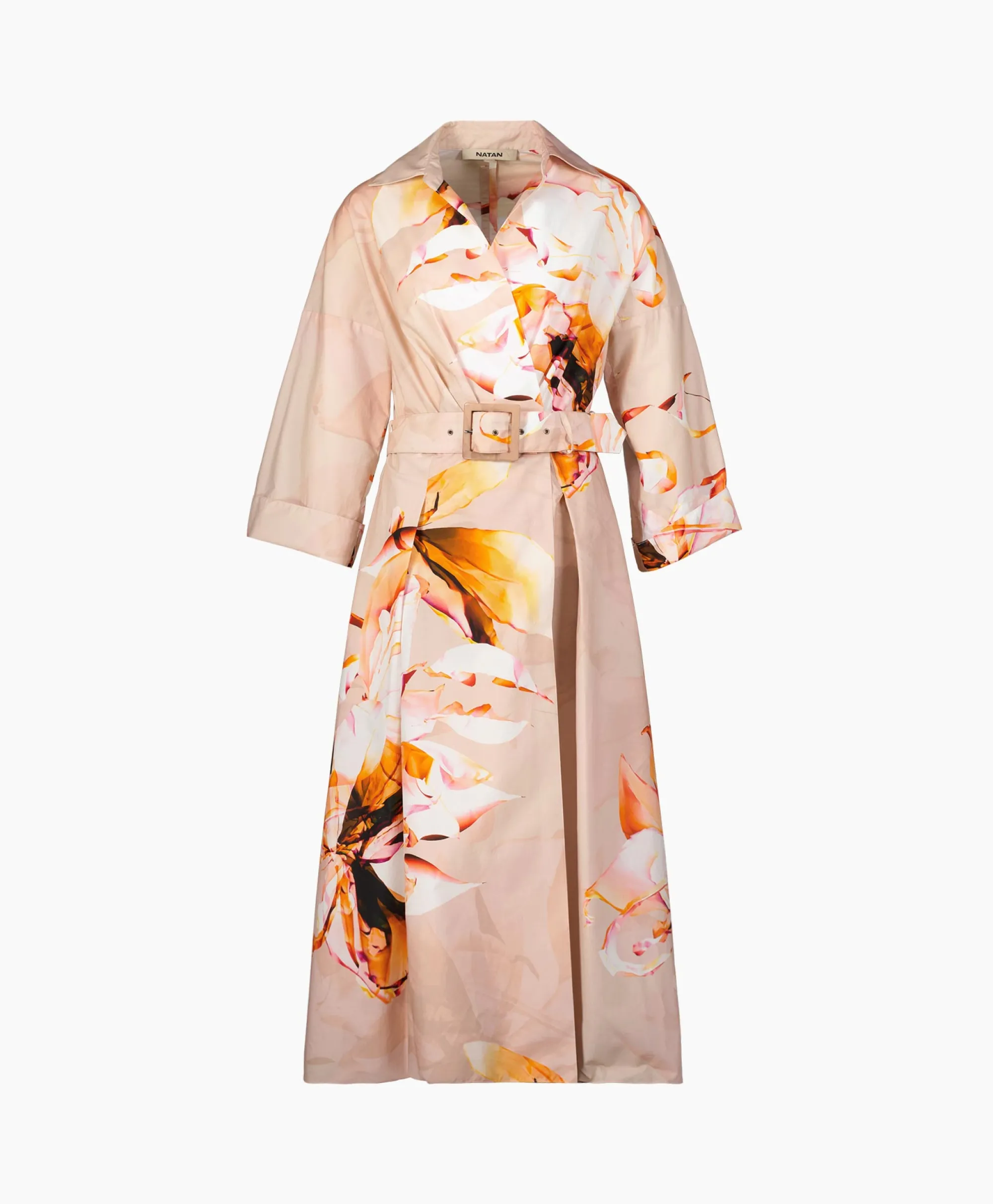 Discount Midi Jurk Arty-Nce07 Zalm Dames Jurken