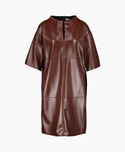 Outlet Mini Jurk Velcro2-J8Ltx03 Bruin Dames Jurken