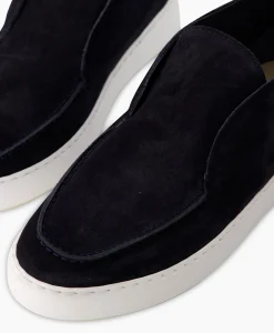 Nubikk Loafer Jiro Suo Donker Blauw*Heren Instappers
