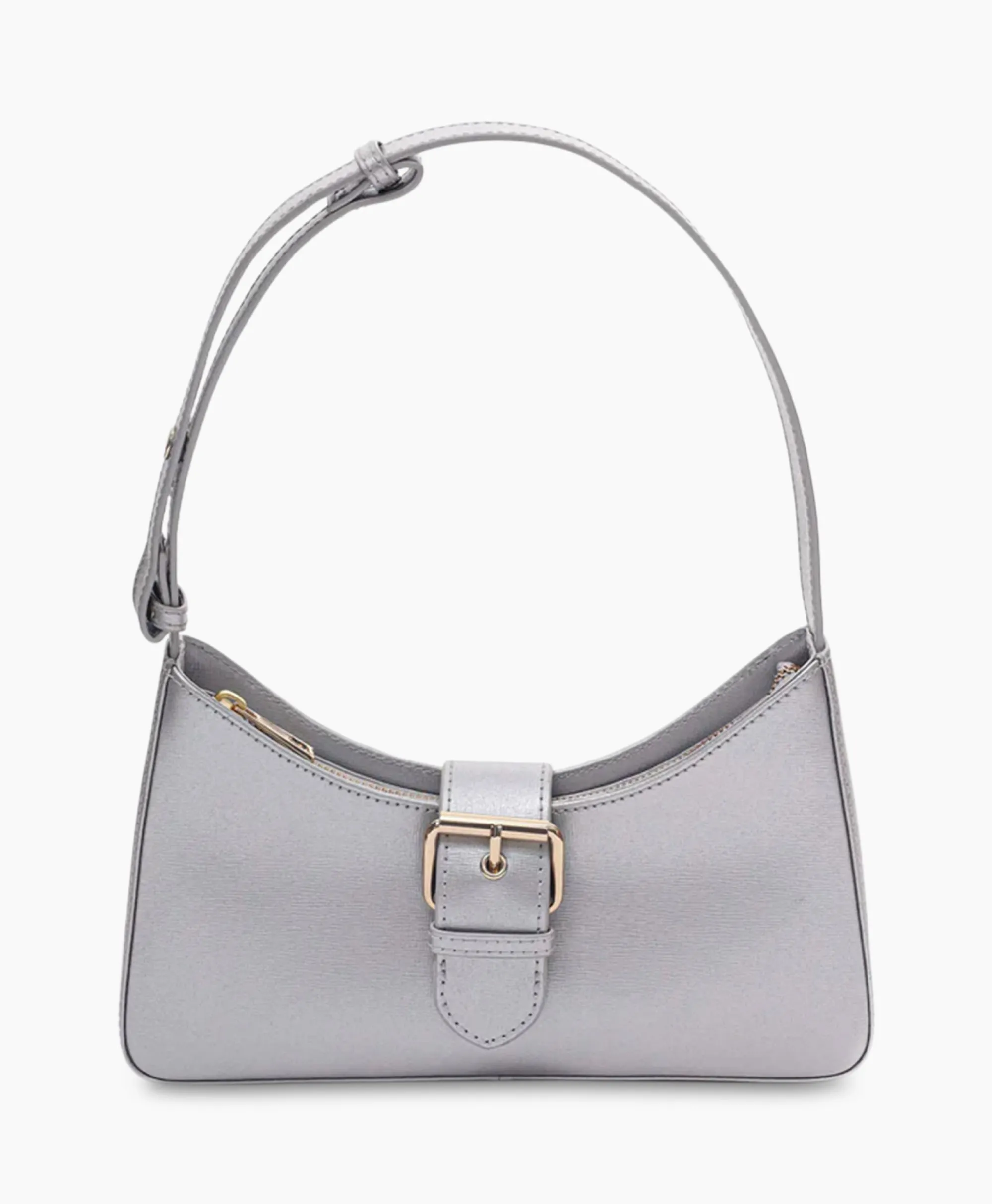 Nunoo Bags Schouder / Hand Tas Apollo Florence Silver W. Gold Zilver*Dames Tassen