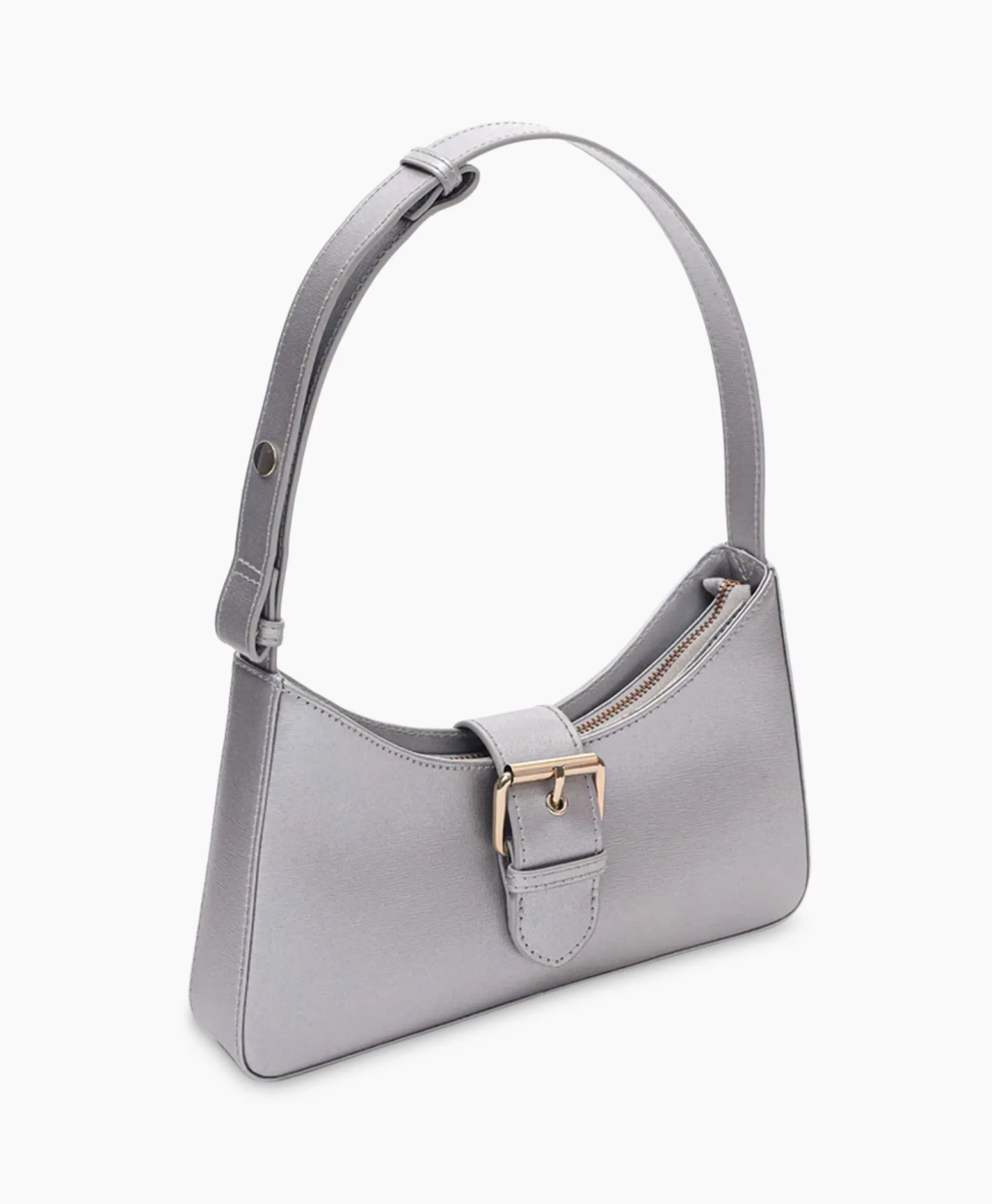 Nunoo Bags Schouder / Hand Tas Apollo Florence Silver W. Gold Zilver*Dames Tassen