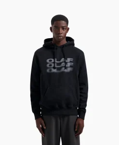 Clearance Hoodie Blur Logo Zwart Heren Truien